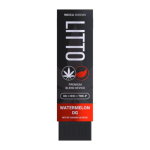 Watermelon OG, Are you looking for Watermelon OG Litto? Then welcome to Litto Disposable official websiteStrain; LITTO Hemp's Dispensable, Watermelon OG,